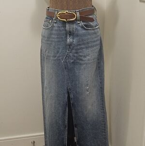 Rag & Bone Blue Denim Skirt (no Belt)